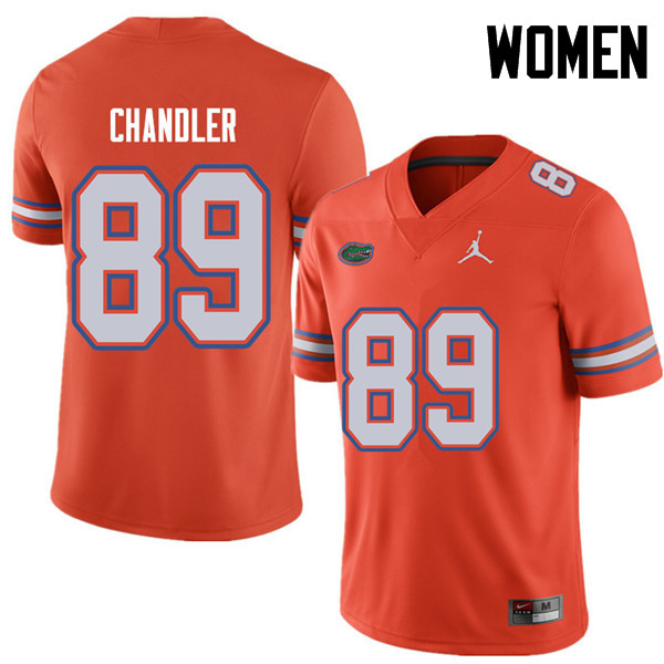 Jordan Brand Women #89 Wes Chandler Florida Gators College Football Jerseys Sale-Orange - Click Image to Close